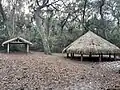 Reproductions of chickee huts along the Fort Caroline trails.