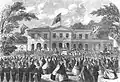 From Illustrated London News: "Inauguration of the Fortescue Memorial in the Castle Yard, Exeter 1863"