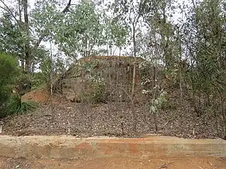 Foundations of the former Long Gully Bridge