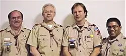 Image 17Four American Wood Badgers with insignia (from Wood Badge)