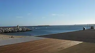 Beach off the city