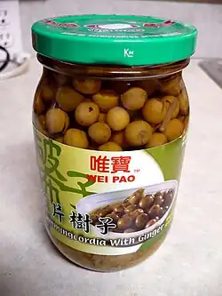 A jar of the fruits with ginger, Taiwan