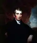 Portrait of Francis Brown in 19th-century attire, seated with one arm resting on a chair.