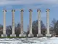 The Columns in the snow