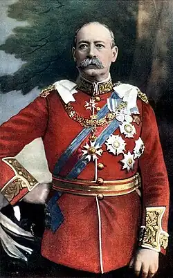 Riband (worn incorrectly), star and collar of GCMG worn by Francis Grenfell, 1st Baron Grenfell