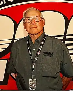 Edwards in the Hendrick Motorsports shop