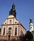 The two churches in the centre