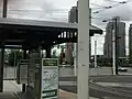 Close up of the trolley station
