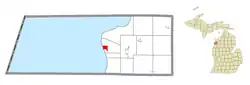 Location within Benzie County