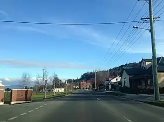 View down the main street, Franklin