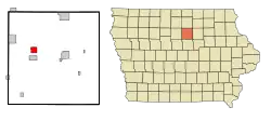 Location of Latimer, Iowa