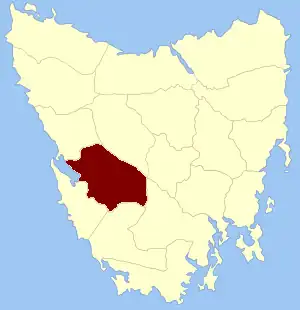 Location in Tasmania