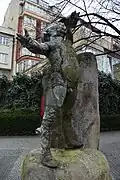 Boy with a shell, sculpture by Stanislav Hanzík