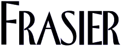 The title caption has the similar "FRASIER" logo, black background, and line drawing of Downtown Seattle. Each episode has a different animated gag. The above gag from the pilot episode, "The Good Son", has a lit antenna spire at the observation tower, Space Needle, one of Seattle's landmarks.