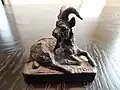 A miniature bronze of a goat by Fratin, c. 1840