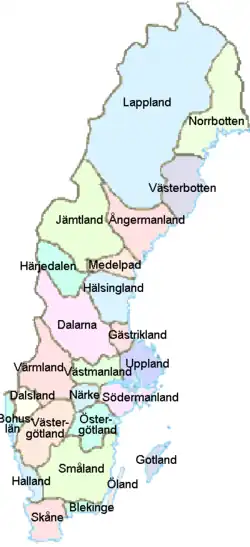 Image 15Historical provinces of Sweden (from Culture of Sweden)