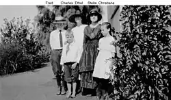 Fred (left) and siblings