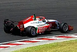 Slater driving the Tatuus FR-19 at the 2025 Budapest Formula Regional round