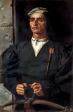 An Italian Crossbow Man by Frederic Leighton