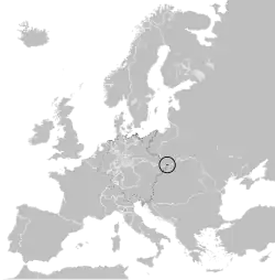 Location of the Free, Independent, and Strictly Neutral City of Cracow with its Territory within Europe