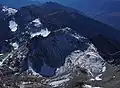 View from Mount Maude with Freezer front/center, and Ice Box upper left