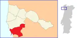 Location of Póvoa de Varzim, Beiriz e Argivai