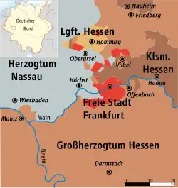 Location of Frankfurt
