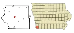 Location of Sidney, Iowa
