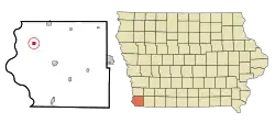 Location of Thurman, Iowa