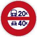 Speed limit for different vehicles