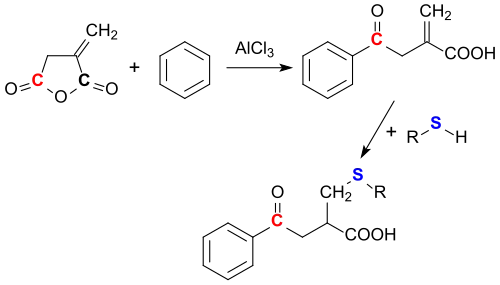 Friedel-Crafts-Acylierung mit Itaconsäureanhydrid