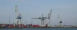Frihamnen. International transit harbour in Malmö, Sweden.