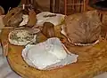 Platter of AOC Banon cheese in a restaurant in Revest-du-Bion.