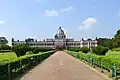 The front view of the palace
