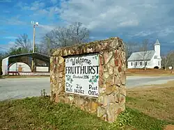 Fruithurst welcome sign