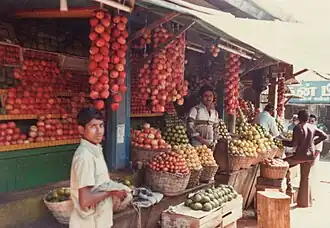 Fruit stalls in 1980 (46 years ago)