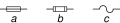 Fuse: (b) IEC, (a,c) IEEE/ANSI 315-1975