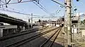 View looking north from the Musashino Line platforms, November 2012