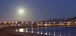 Full moon over the bay