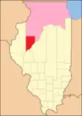Fulton County between 1823 and 1825, including unorganized territory temporarily attached.[5]