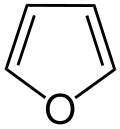 Line bond structure of the heterocycle furan[6]