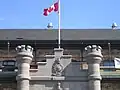 Entrance of the regimental armoury