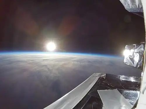 View from the SuperBIT gondola at an altitude of ~40 km