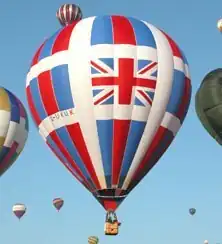 Grand Britannia, the Great British Balloon flying at the Mondial event in Lorraine, France