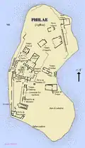Agilkia Island, where the temple complex was moved in the 20th century