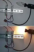example of latching switch using GE PLS+ relay