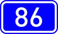 National Road 86 shield