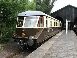 GWR diesel railcar, collection of the Great Western Society at Didcot, Oxfordshire