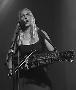 Kati Ran, performing in Gaahls Wyrd, Throne Fest 2017, Kuurne (Belgium)