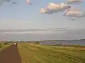 A cycle path next to the reservoir